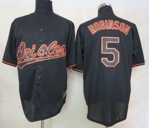 Orioles #5 Brooks Robinson Black Fashion Stitched MLB Jersey - Click Image to Close